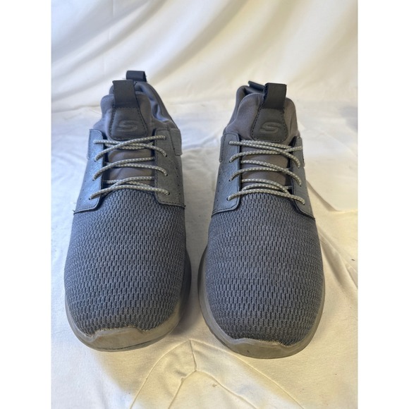 Skechers Other - Skechers Mens Gray Mesh Lace Up Athletic Walking Sneakers Shoes Sz 13
